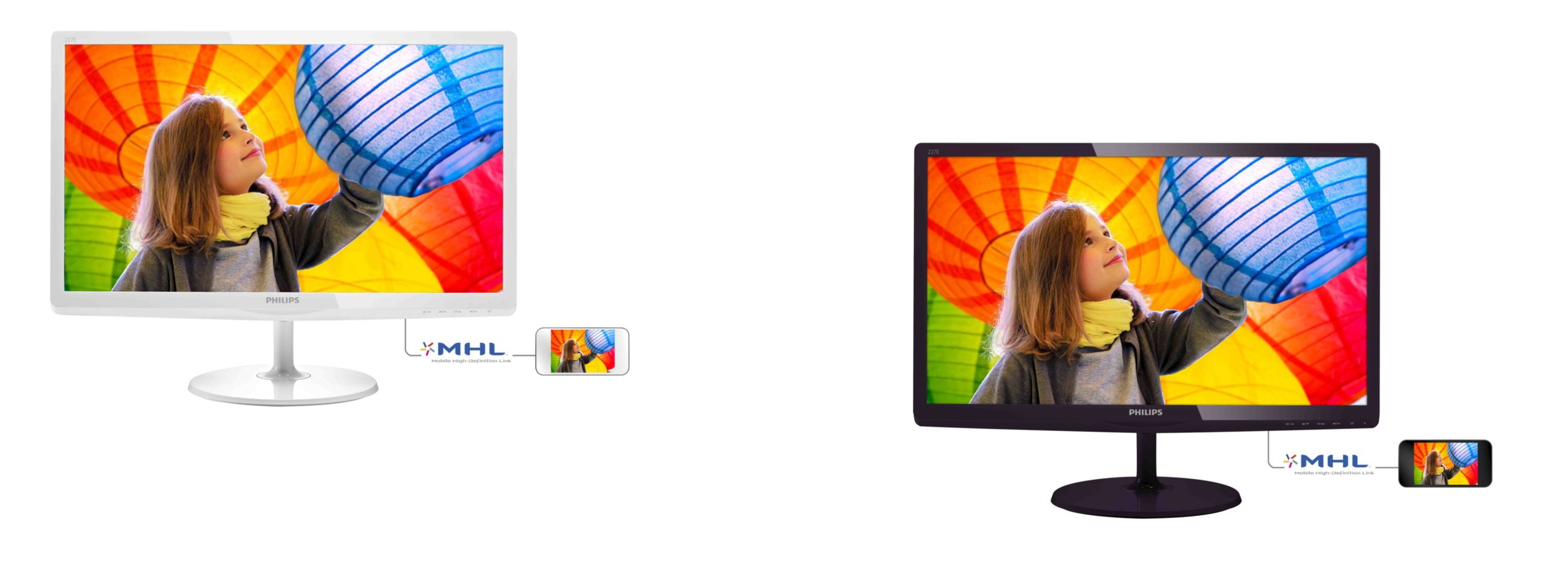 Philips 227E6QDSW black white