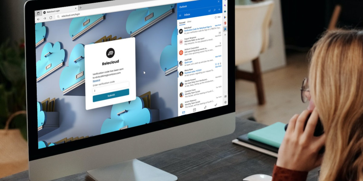 Multitasking s aplikací Outlook v novém postranním panelu prohlížeče Microsoft Edge