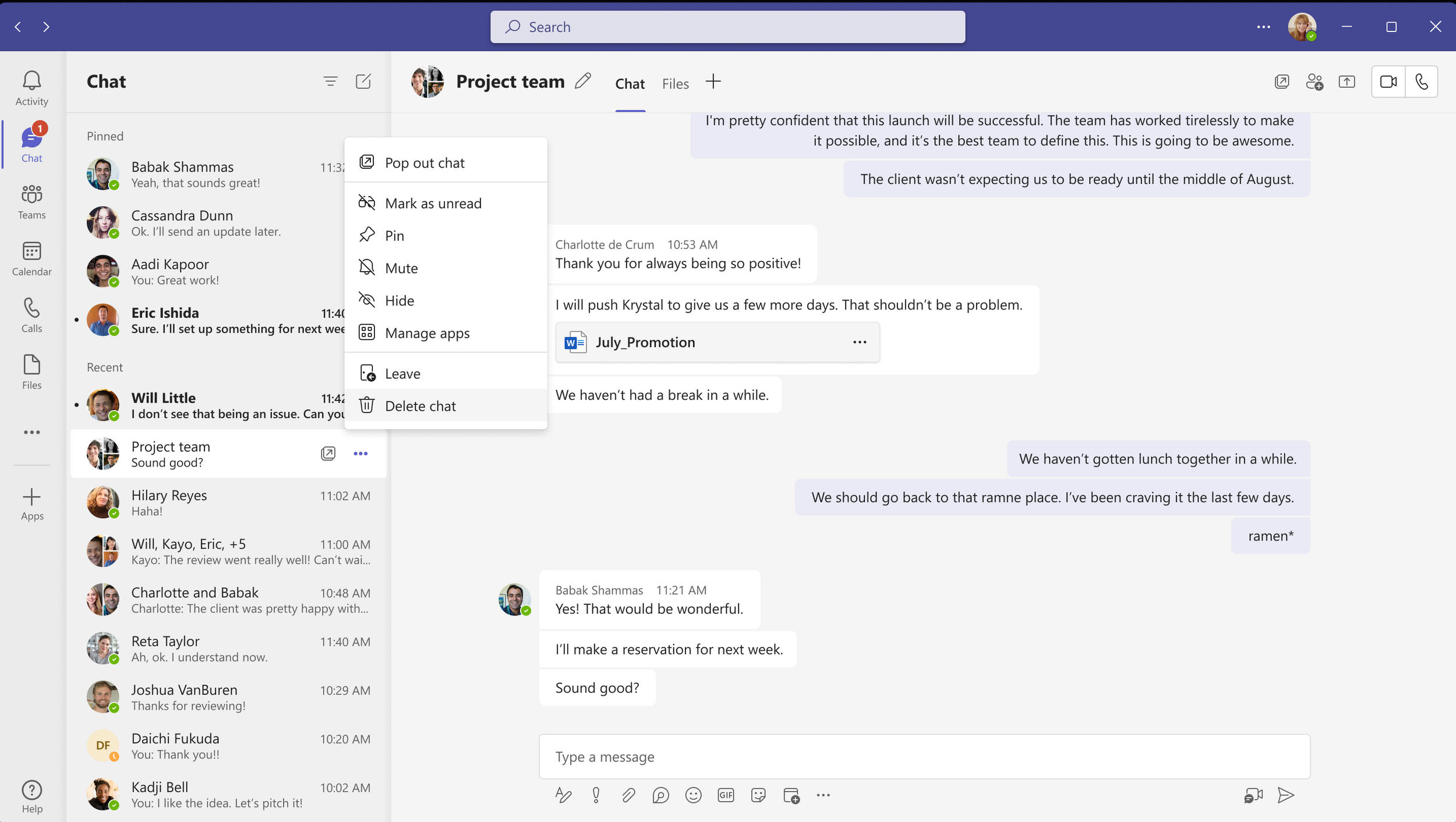 Delete Chat