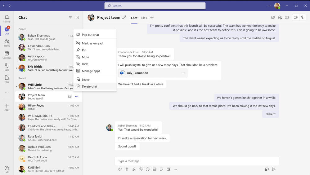 Delete Chat