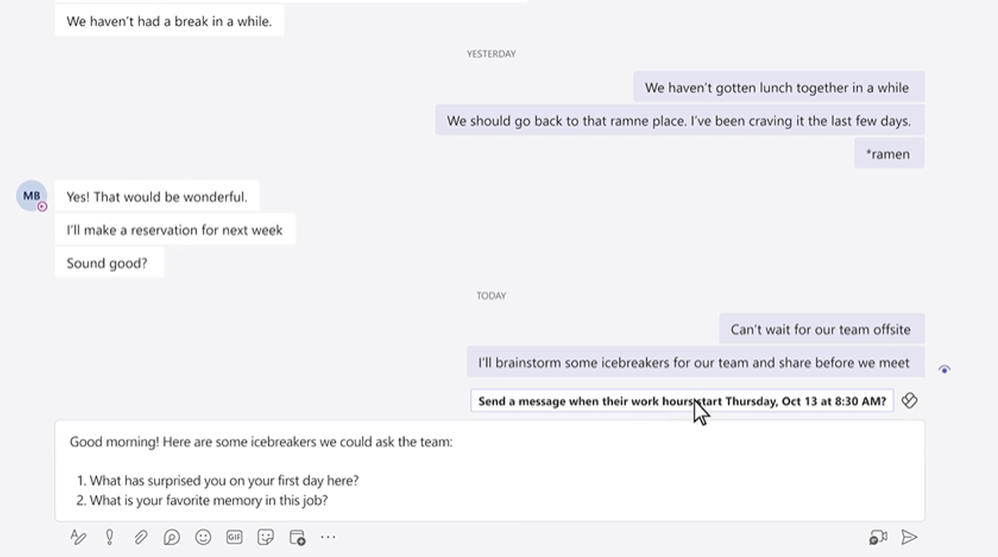 Schedule send suggestions with Viva Insights